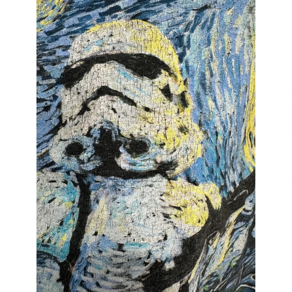 Star Wars Fifth Sun T-Shirt Kids Small Grey Good Starry Night Stormtrooper Tee